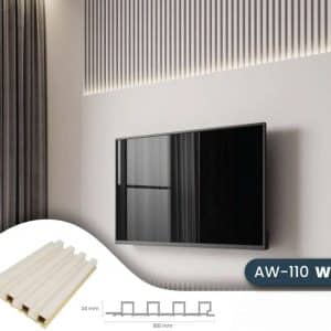 3D White, 3D falpanel, Fa Mintás, Végteleníthető, 24mm vastag, 16cmx290cm