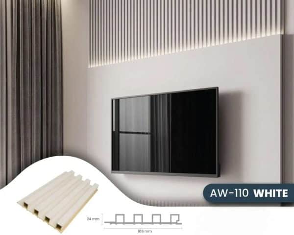 3D White, 3D falpanel, Fa Mintás, Végteleníthető, 24mm vastag, 16cmx290cm