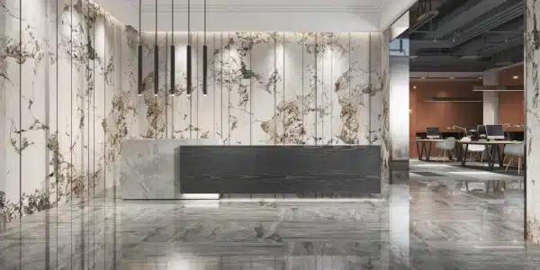 Matte Breccia Falpanel, Márvány mintás Falpanel, Matt, Végteleníthető, 5MM vastag, 110cmX280cm - Image 3