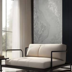 Matte Stone Light Gray Falpanel, Matt kő hatású, Szürke színű, 5mm vastag, 110cmx280cm