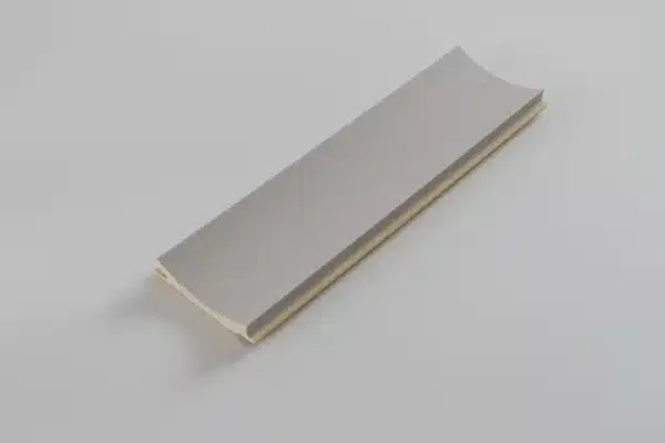 3D Light Gray Leather íves lamellás falpanel, végteleníthető, 15 mm vastag 7cm*300cm