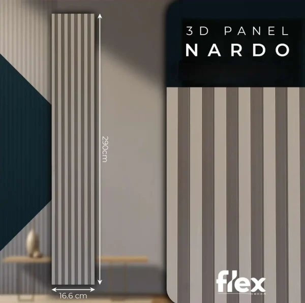 3D Nardo, 3D falpanel, Fa Mintás, Végteleníthető, 24mm vastag, 16cmx290cm - Image 3