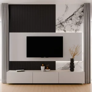 Light Black Stone, Márvány mintás Falpanel, Fényes, Végteleníthető, 5mm vastag, 110cmx280cm