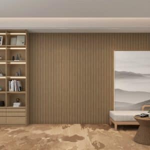 3D Silver Oak, 3D Falpanel, Fa mintás, Végteleníthető, 24mm vastag, 17cmx300cm