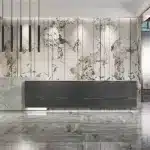 Glossy Breccia Falpanel, Márvány mintás Falpanel,Tükörfényes, Végteleníthető, 5mm vastag, 110cm*280cm